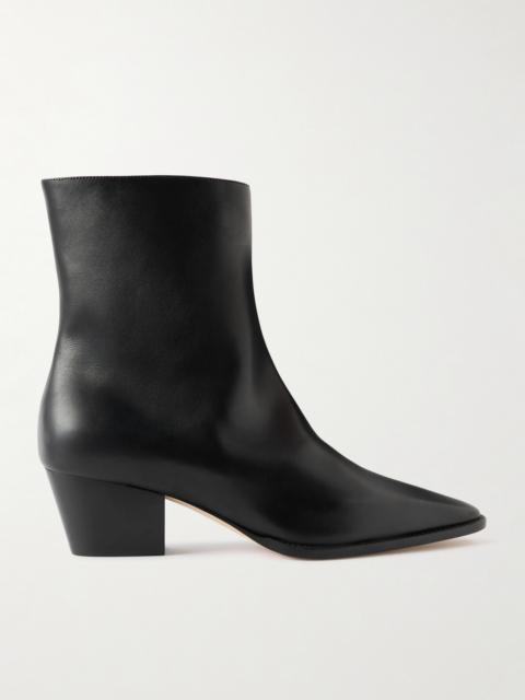 Manolo Blahnik Aliera 50 Leather Ankle Boots