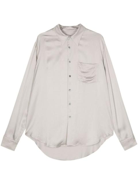MM6 Maison Margiela cut-out satin shirt