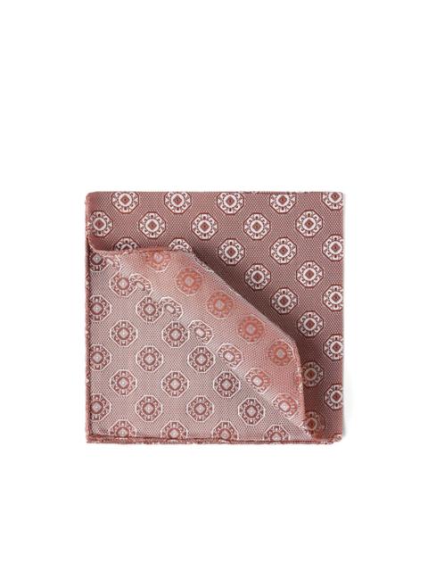 Brunello Cucinelli medallion-print silk pocket square