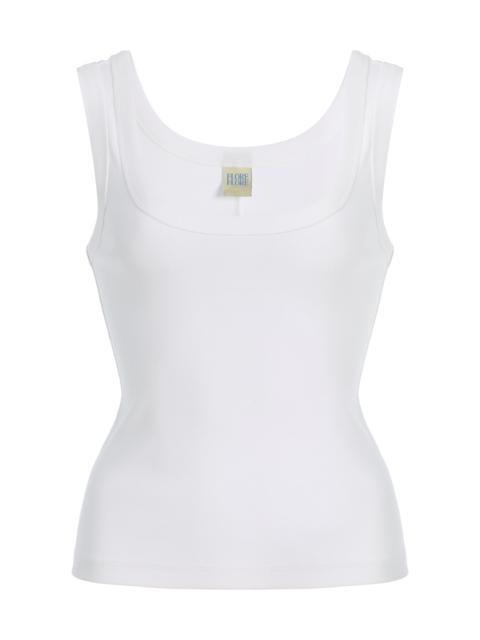 FLORE FLORE Hillie Cotton Tank Top white
