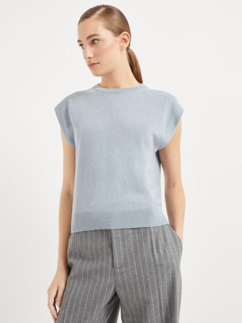 Cashmere sweater with monili