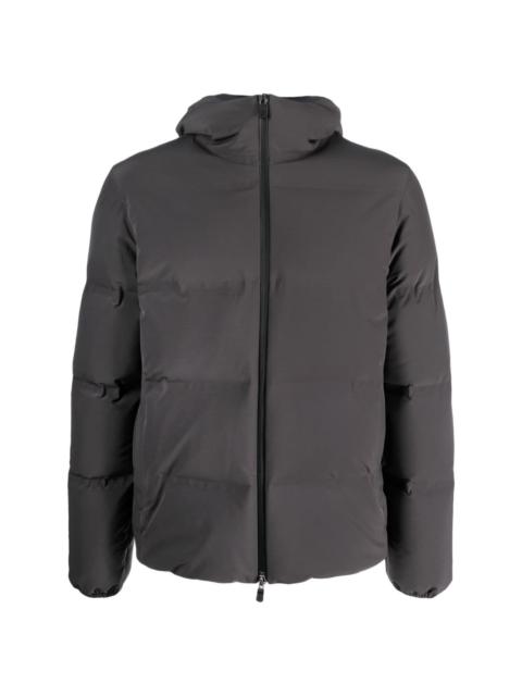 feather-down padded hooded jacket