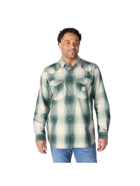 Carhartt Flame Resistant Montana Relaxed Fit Midweight Twill Snap Front Plaid Shirt