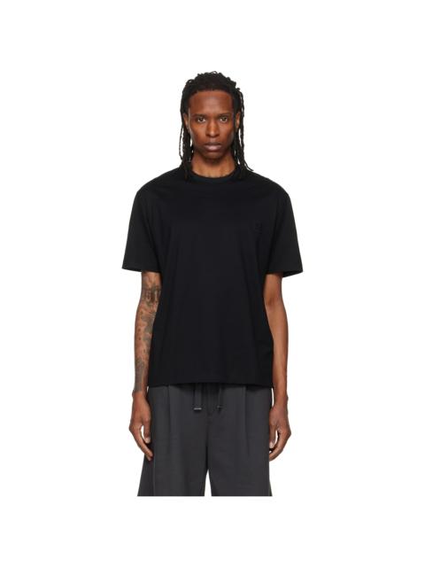 Wooyoungmi Black Cotton Back Logo T-shirt