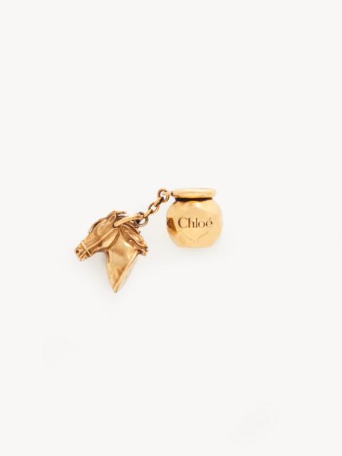 Chloé SPHERE HORSE DICE CHARM FOR BRACELET BAG IN BRASS