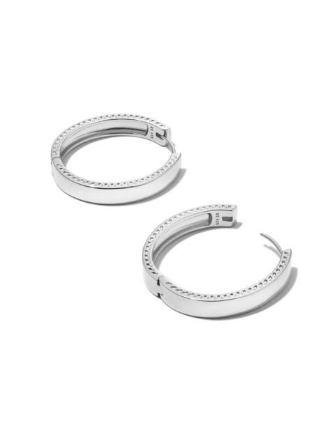KENDRA SCOTT Flat Medium 25mm Hoop Earrings in Sterling Silver