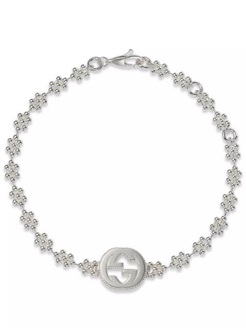 Sterling Silver Small Interlocking G Cluster Chain Bracelet