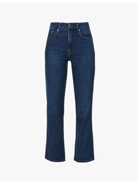 GOOD AMERICAN Good Legs straight cotton-blend stretch-denim jeans