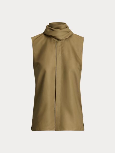Ralph Lauren Gilmore Satin Taffeta Top
