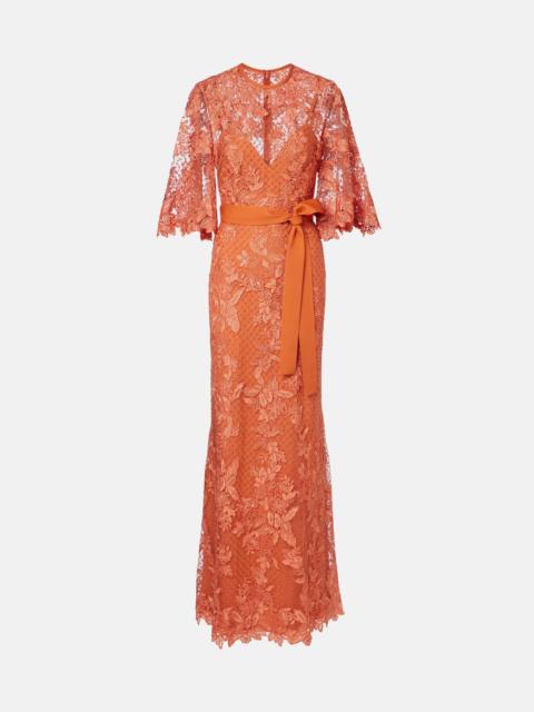 ELIE SAAB Embroidered lace and tulle gown