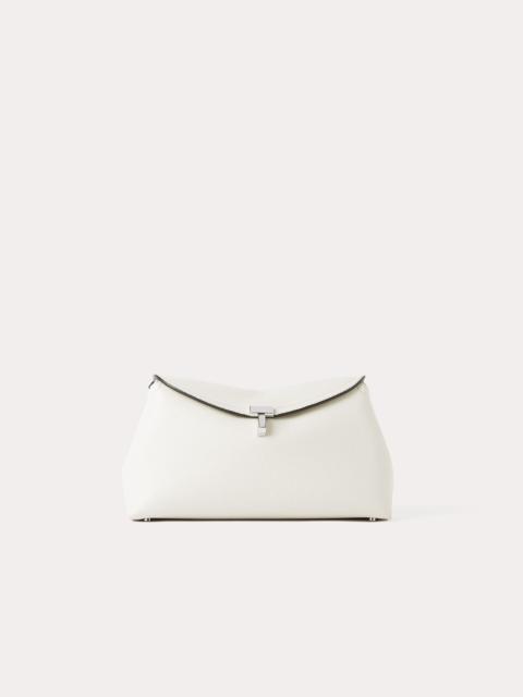 Totême T-Lock clutch milk grain