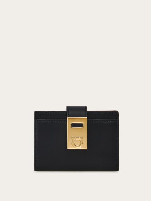 FERRAGAMO Hug two-tone credit card holder