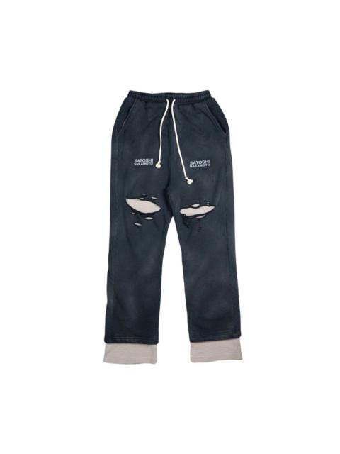SATOSHI NAKAMOTO Satoshi Nakamoto 'Holy Ghost' Layered Sweatpant (Black)