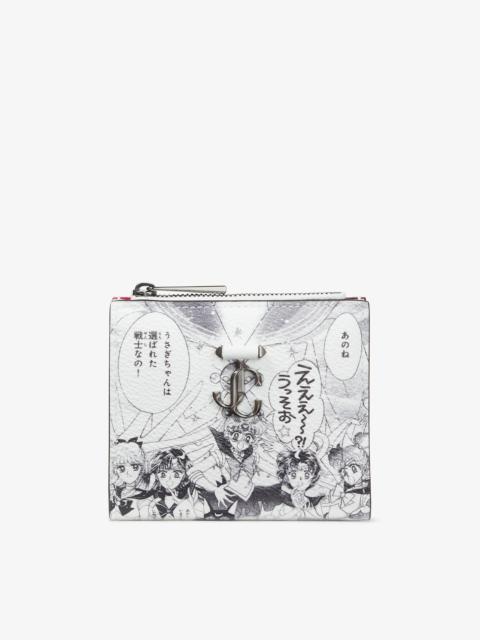 JIMMY CHOO Sailor Guardians Hanni Wallet
Monochrome Manga Printed PU Leather Wallet