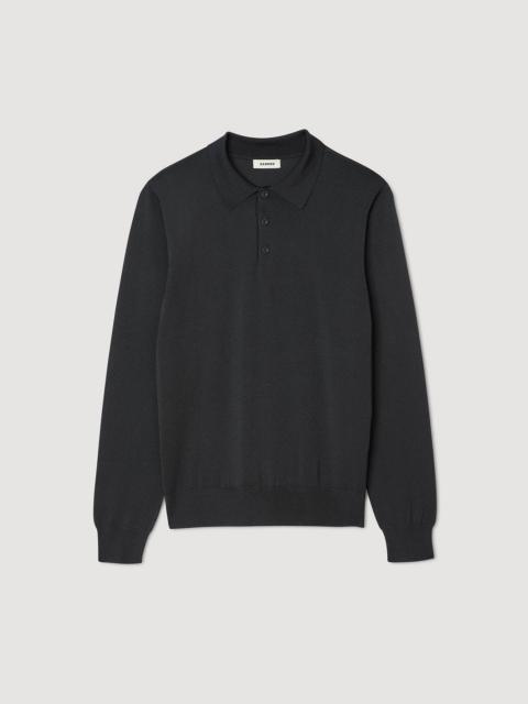 Sandro RIBBED POLO SHIRT