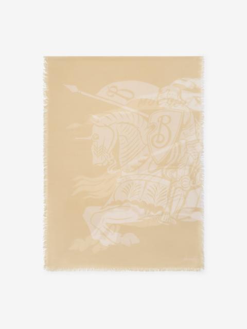 Burberry Wide EKD Wool Scarf