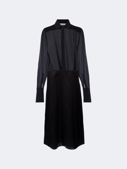 FENDI Silk georgette and satin midi dress