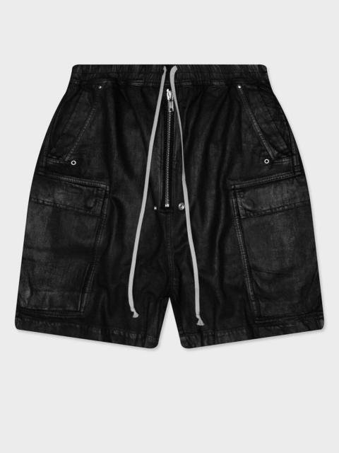 Rick Owens DRKSHDW CARGOBELA DENIM SHORTS - BLACK WAX