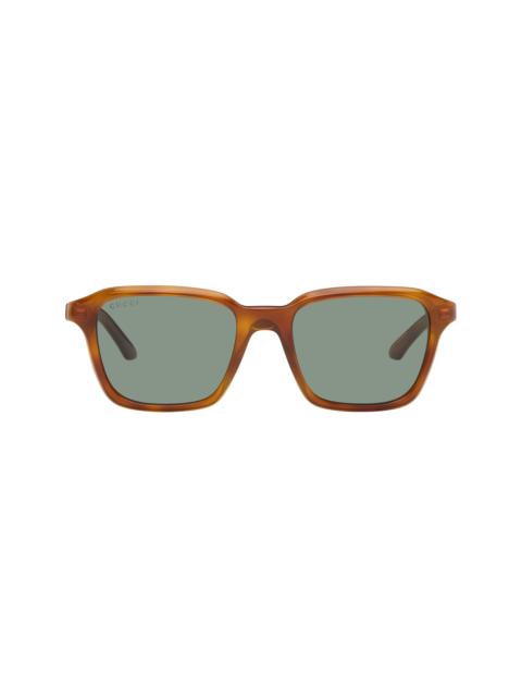 GUCCI Orange Institutional Logo Sunglasses