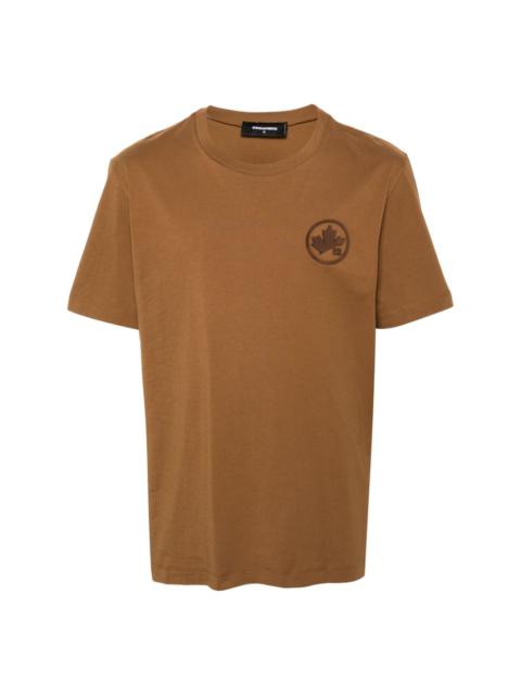 logo-flocked cotton T-shirt