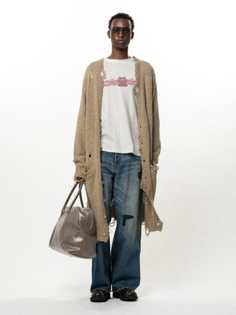 KAMIYA Damaged Low Gauge Long Cardigan