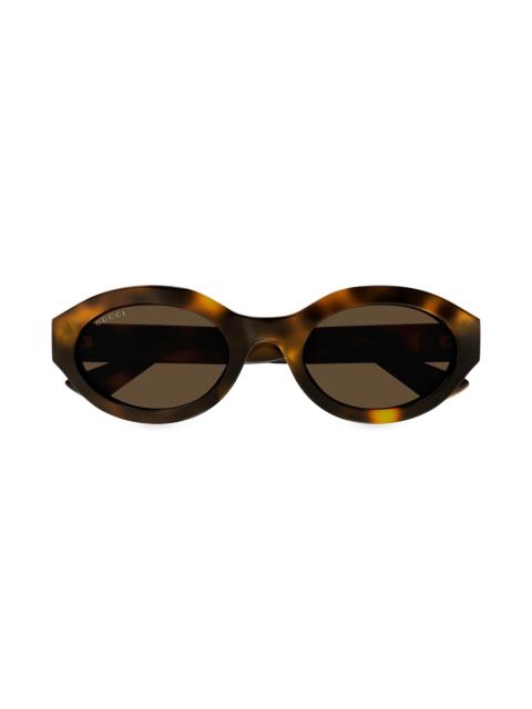 GUCCI Women's Minimal GG 53MM Oval Sunglasses - Havana Brown