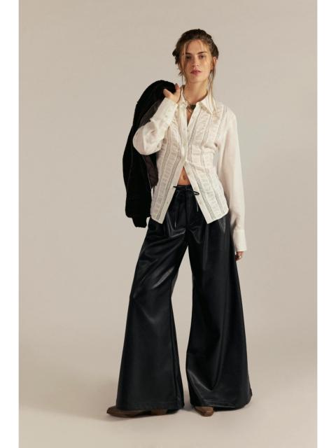 FREE PEOPLE Julien Wide Leg Vegan Leather Pants