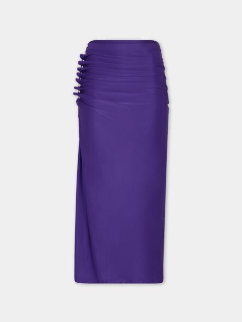 rabanne MIDI DRAPED JERSEY SKIRT