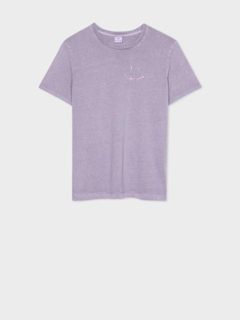 Paul Smith Grape Cotton 'Happy' T-Shirt