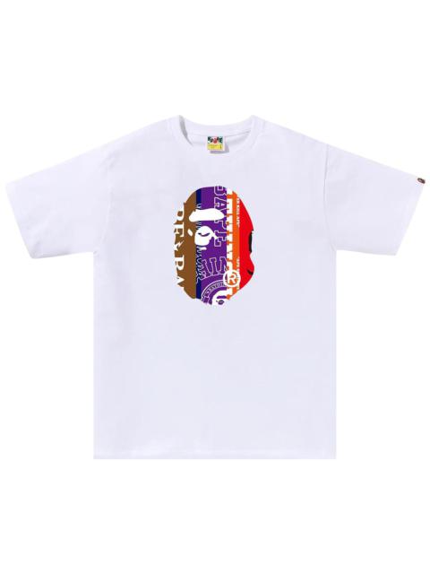 A BATHING APE® BAPE Fans Scarf Ape Head Tee 'White'