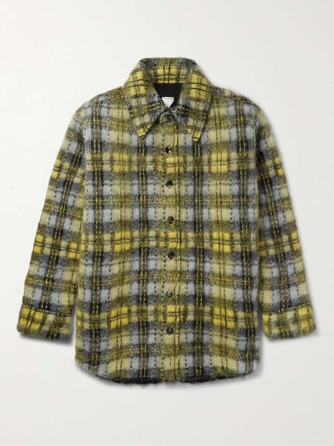 Oversized Checked Mohair-Blend Jacket