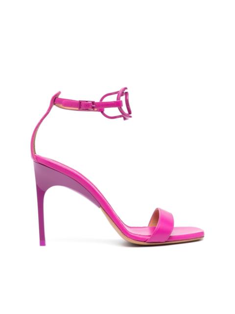 Off-White Pop Paperclip 100mm leather sandals