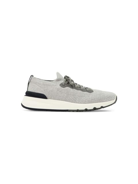 Brunello Cucinelli Knitted Lace-up Sneakers