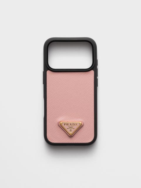 Prada Saffiano leather case for iPhone 17 Pro Max