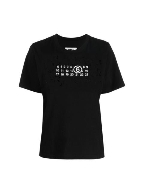 numbers-motif T-shirt
