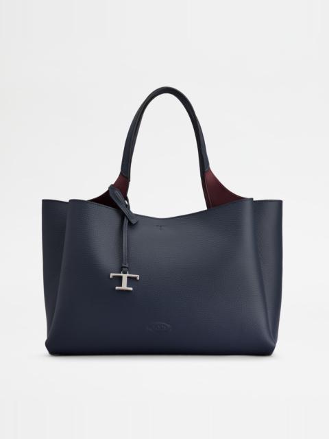 Tod's TOD'S BAG IN LEATHER MEDIUM - BLUE, BURGUNDY