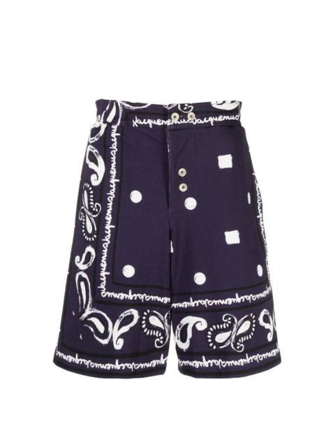 JACQUEMUS Le short Pingo bandana-print shorts