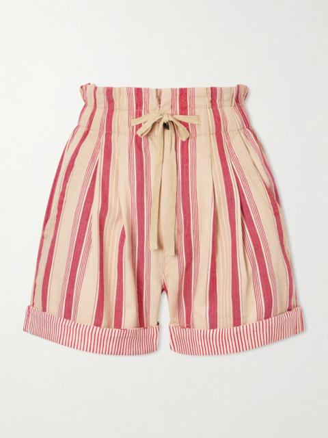 Isabel Marant Étoile Nirma Pleated Cotton-twill Shorts