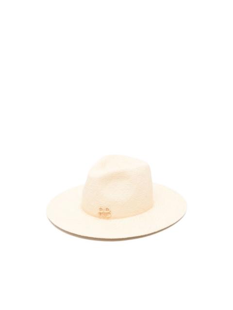 RUSLAN BAGINSKIY pearl-chain straw fedora hat