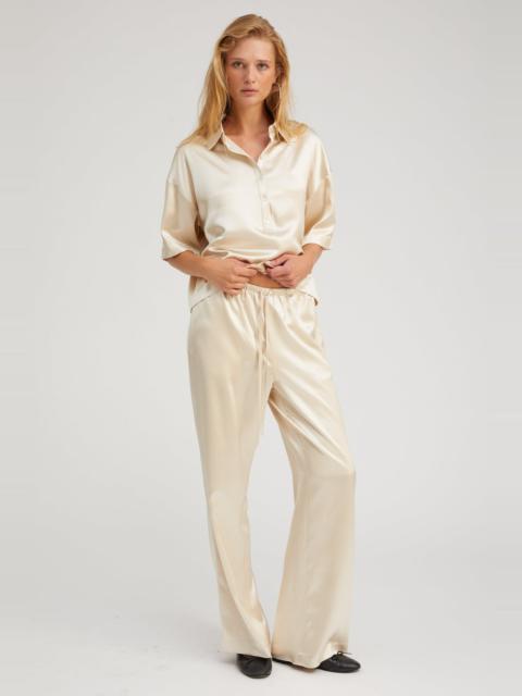 SPRWMN CHAMPAGNE SILK KAUAI PANTS