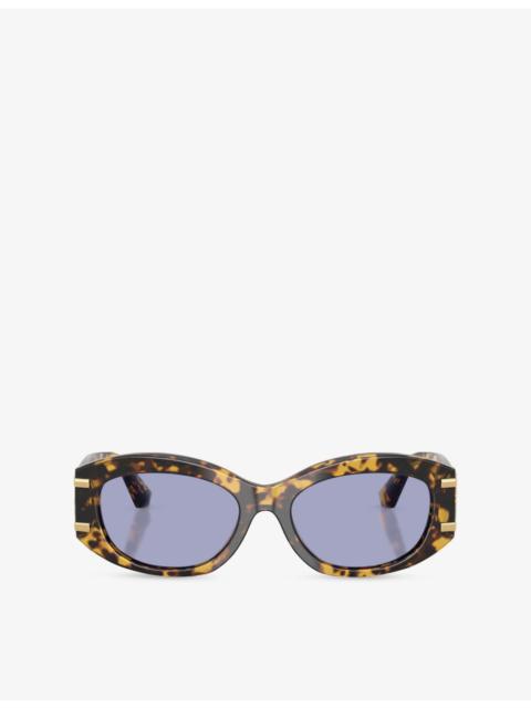 Dolce & Gabbana DG4502 Oval-Frame Acetate Sunglasses