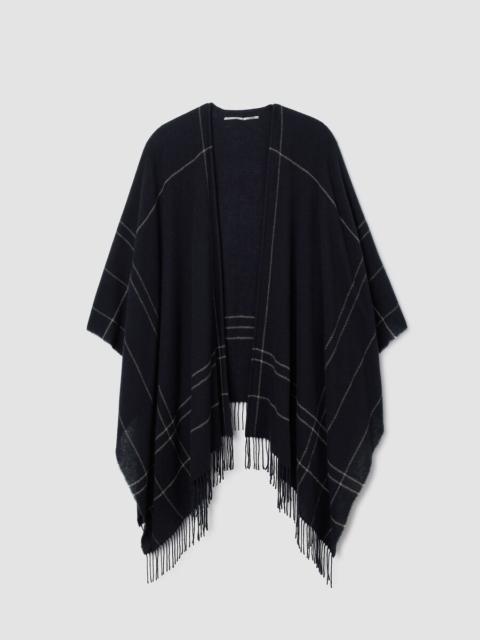EILEEN FISHER Wool Twill Graph Serape