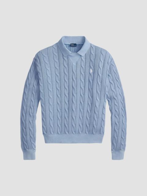 Polo Ralph Lauren Women's Cable-Knit Cotton Sweater - Chambray Blue