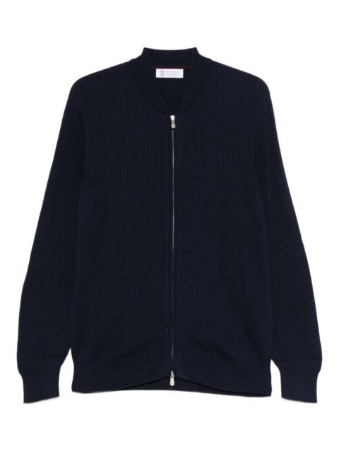 Brunello Cucinelli zip ribbed sweater