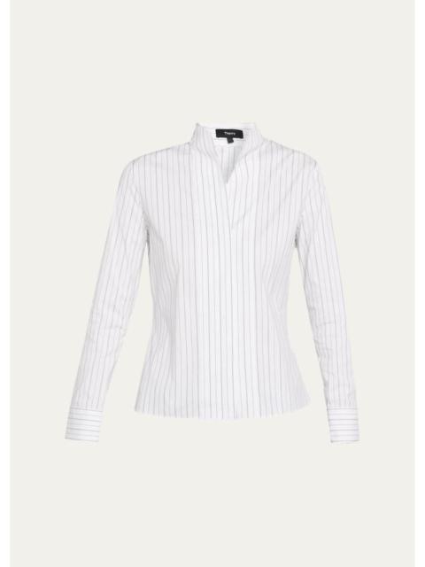 Theory Pinstriped Tailored Shirt