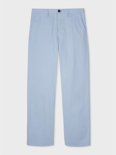 Paul Smith Relaxed-Fit Sky Blue 'Broad Stripe Zebra' Chinos