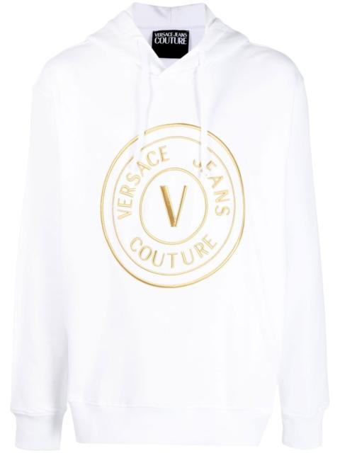 VERSACE JEANS COUTURE logo-print cotton hoodie