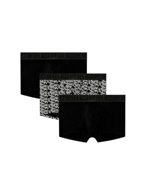 Diesel SET OF THREE STRETCH COTTON TRUNKS WITH ALL-OVER PRINT