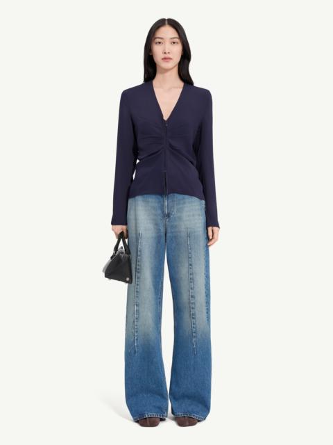 MM6 Maison Margiela Gathered V-neck top