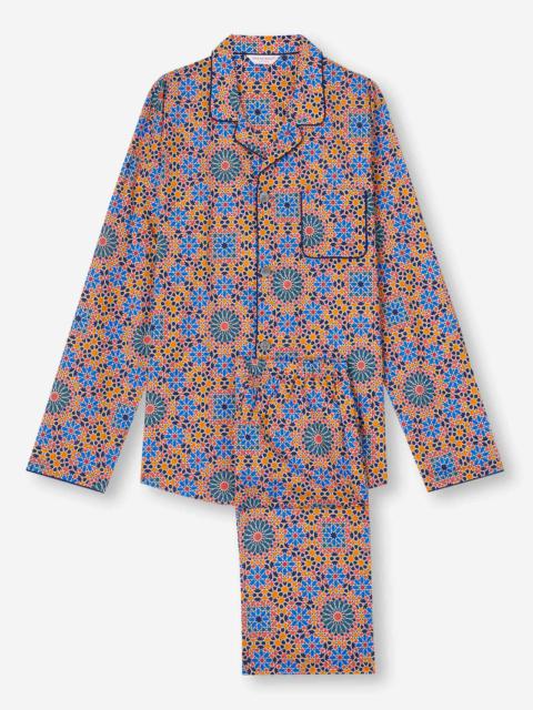 Derek Rose Men's Modern Fit Pyjamas Ledbury 69 Cotton Batiste Multi